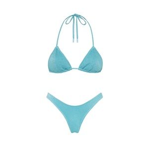 Triangl bikini in baby blue sparkle